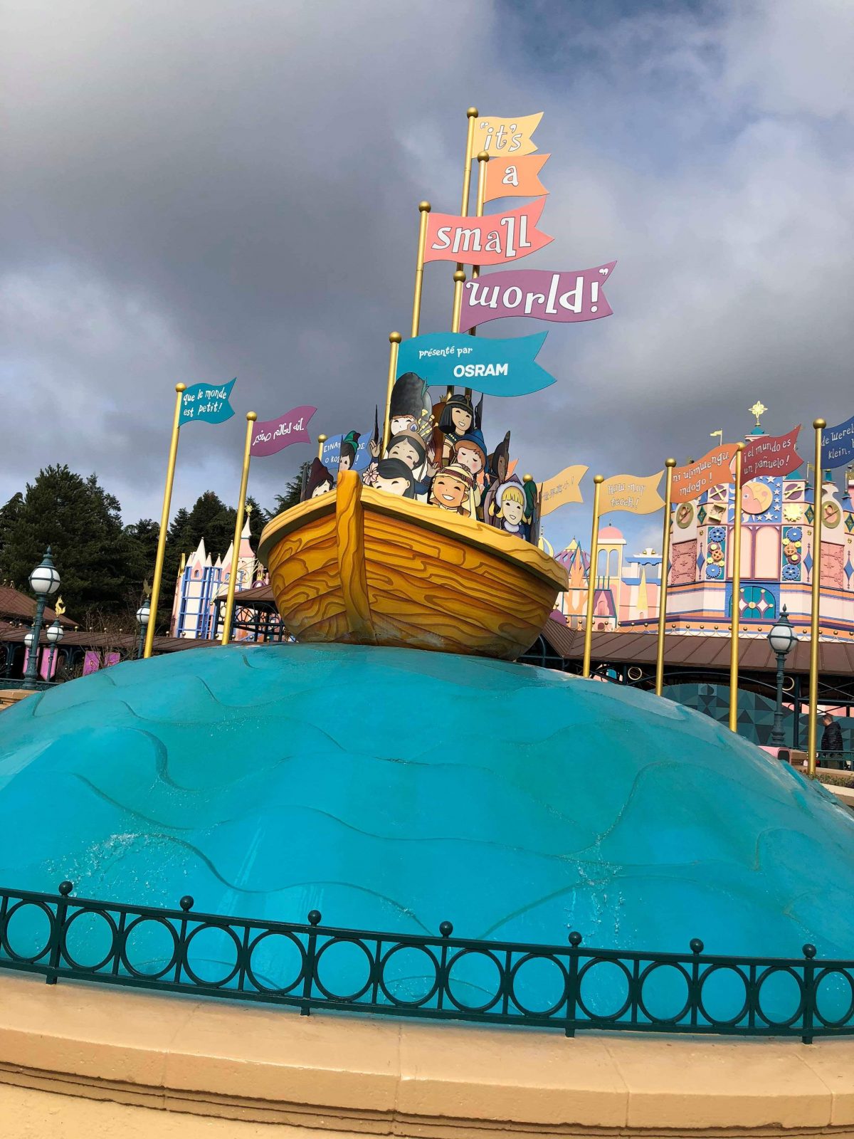 The outside of It's A Small World ride at Disneyland Paris