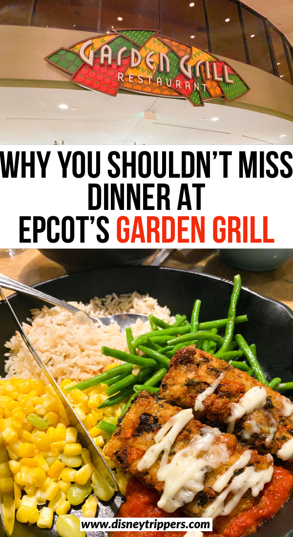 Why You Shouldn't Miss Dinner At Epcot's Garden Grill Restaurant | The Ultimate Garden Grill Epcot Review (+Vegan & Vegetarian Tips!) | best Epcot restaurants | best character dining at Disney World | best character dining at Epcot | where to eat at Epcot in Disney World | tips for eating at Epcot | best food at Epcot #epcot #disney 