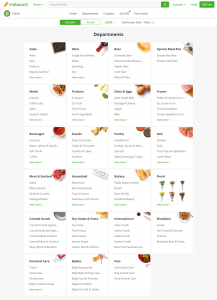 screenshot instacart page showcasing options for Disney grocery delivery 