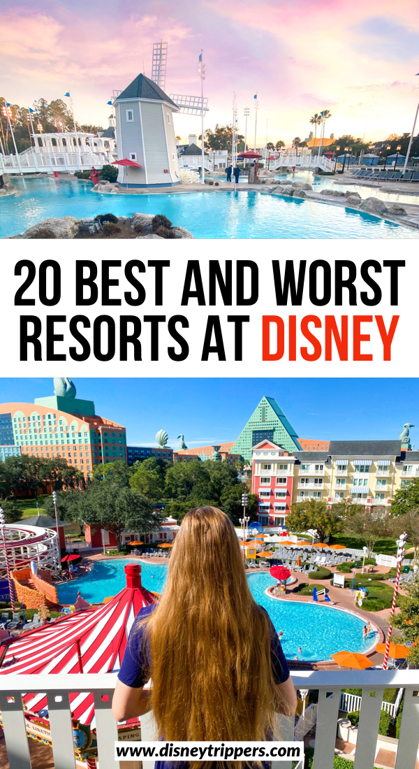 20 Best And Worst Resorts At Disney | 20 Best (And Worst!) Disney World Resorts Ranked | best Disney hotels | best hotels at Disney World | where to stay at Disney | best Deluxe hotels at Disney | best moderate hotels at Disney | best value hotels at Disney | tips for finding where to stay at disney World | #disney 