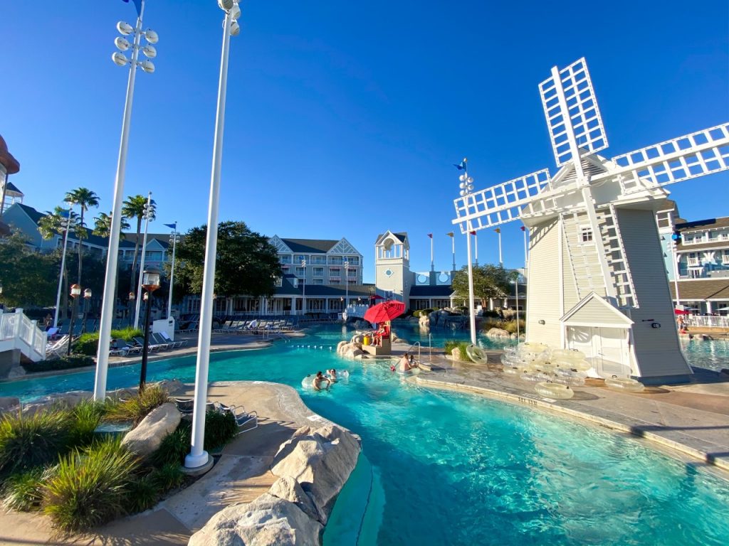 A photo of the awesome Stormalong Bay which is the pool at the Beach Club and one of the best places to stay when at Disney with toddlers