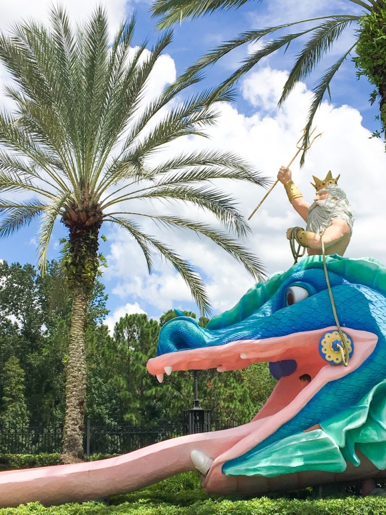 photo of amazing water slide at Port Orleans French Quarter best Disney resort for kids