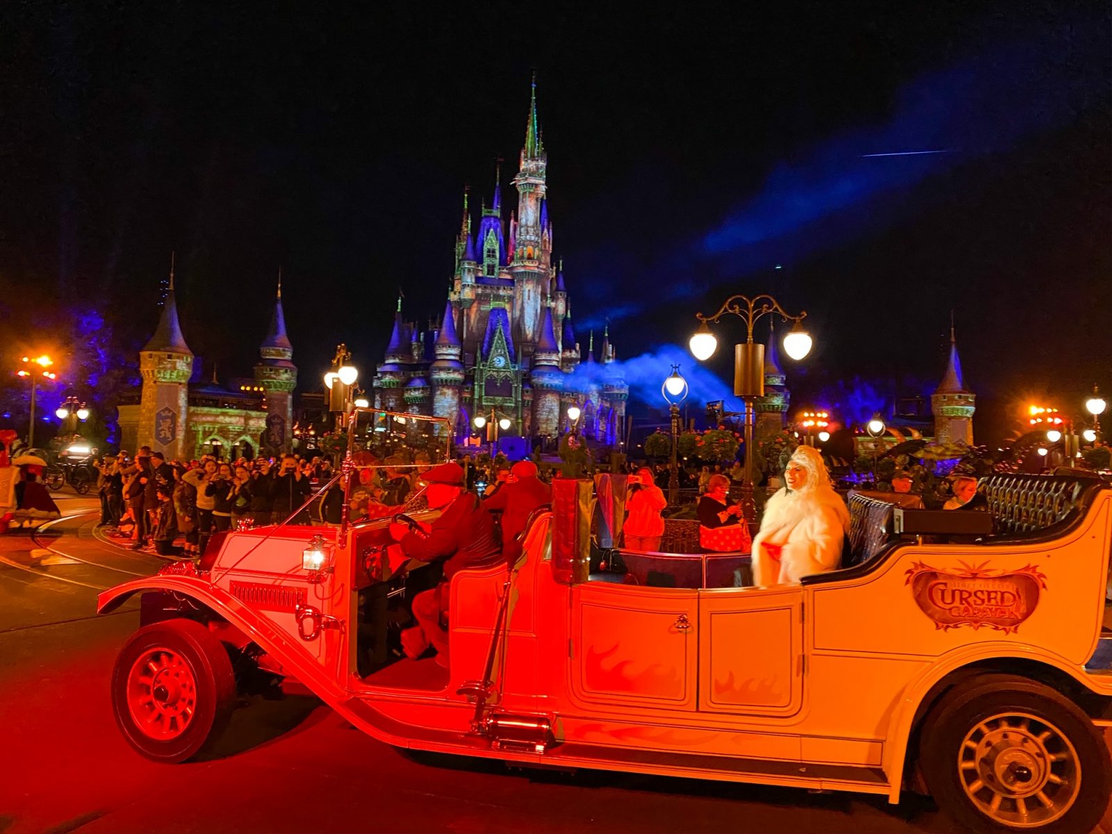Cruella in the cursed caravan at Villains after hours
