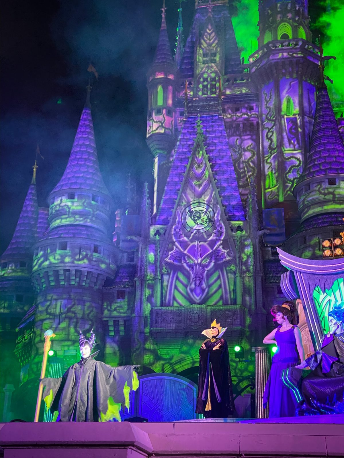 Maleficent and Castle at Villains after hours 