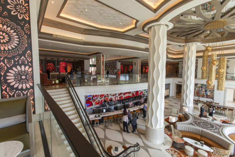 photo of the lobby of the Gran Destino tower at Riviera Resort