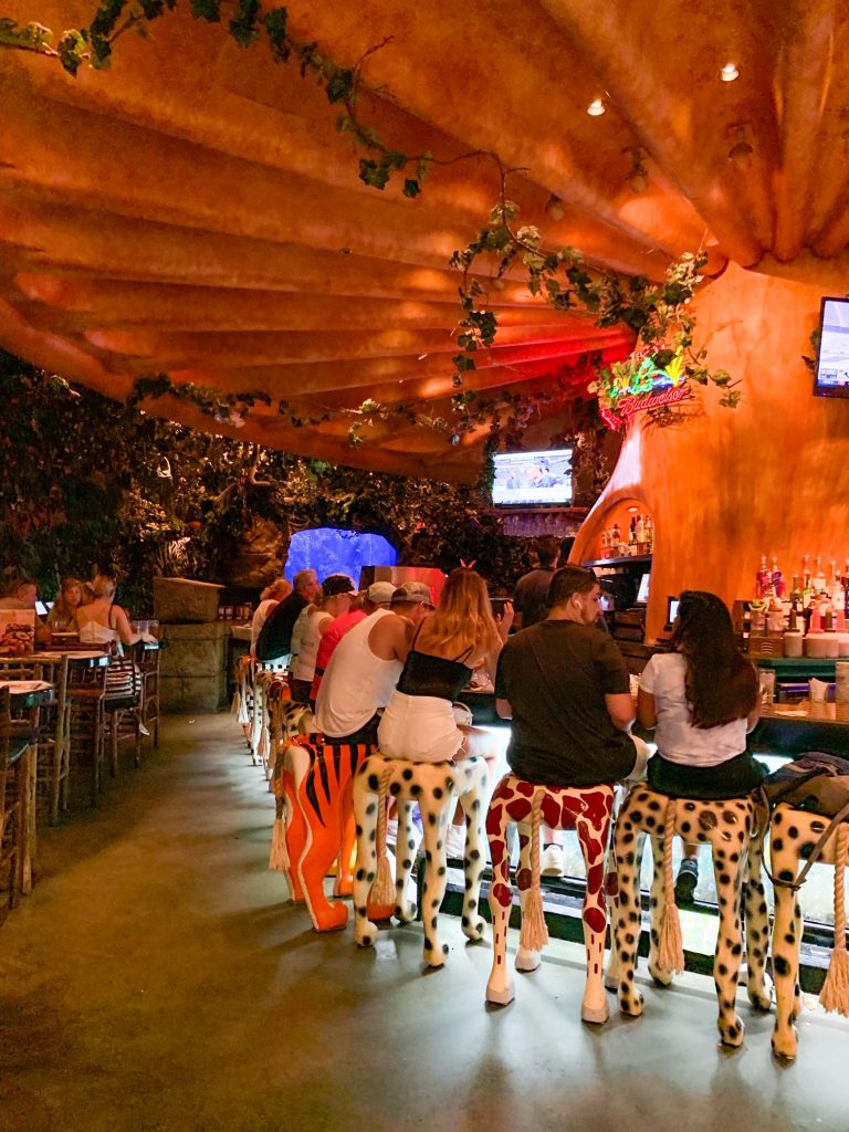 animal bar stools at Disney Springs bar rainforest cafe