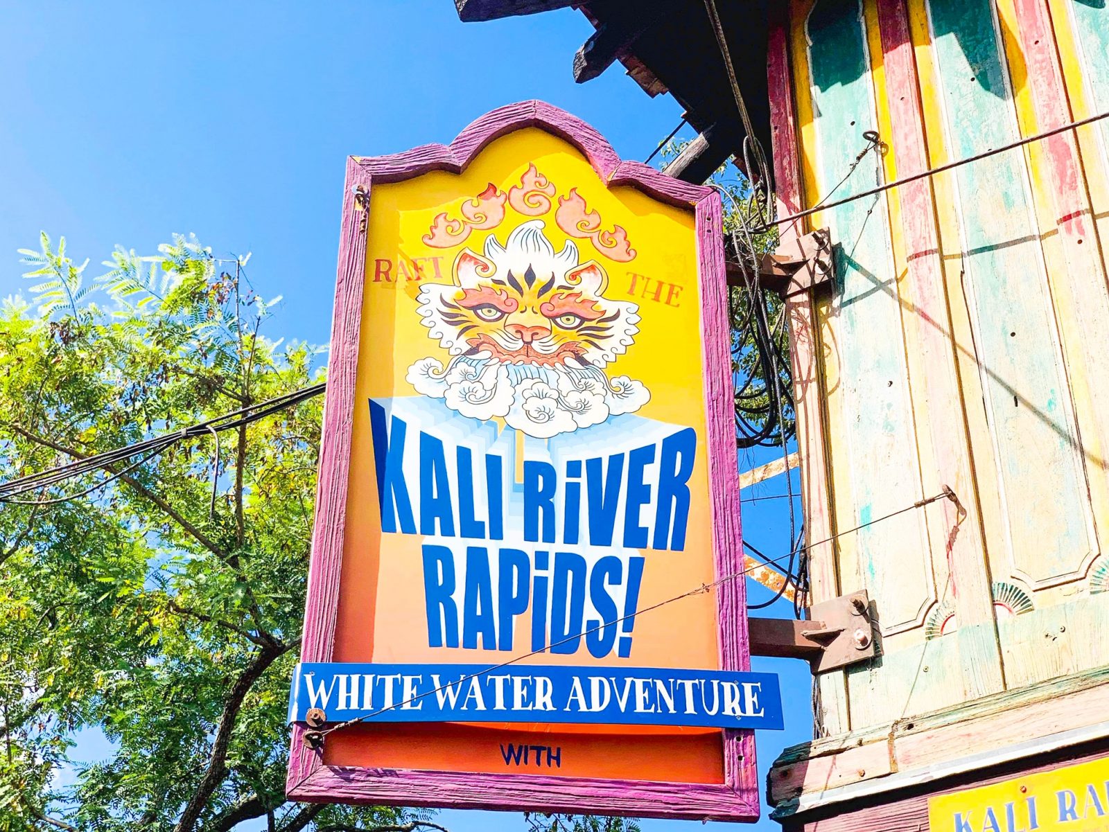 entrance sign to the Kali River Rapids ride