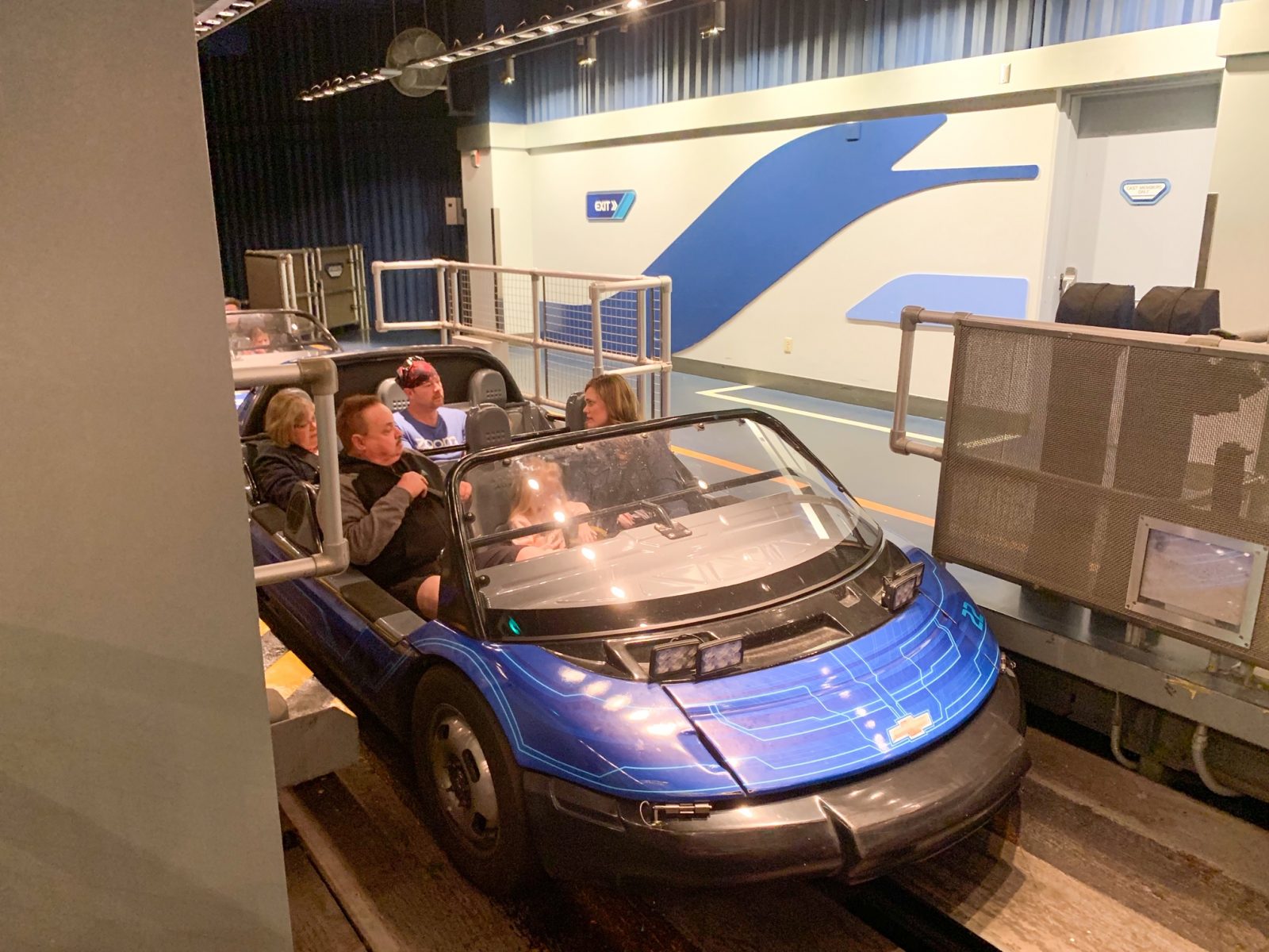 vehicle loading area for riders on Test Track