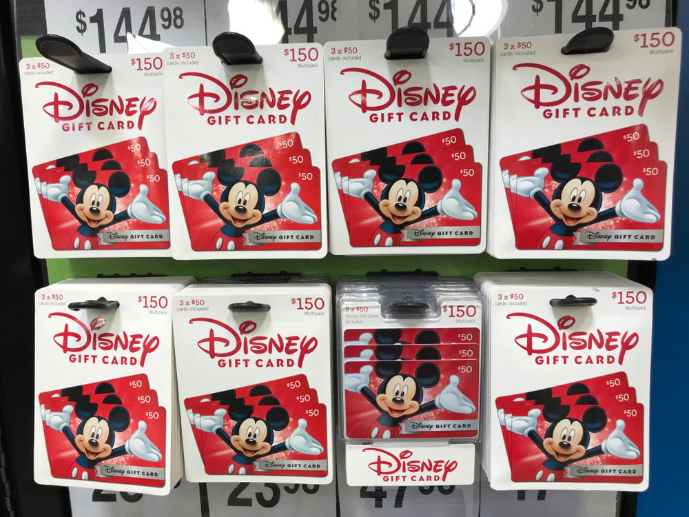Photo of discount Disney gift cards.