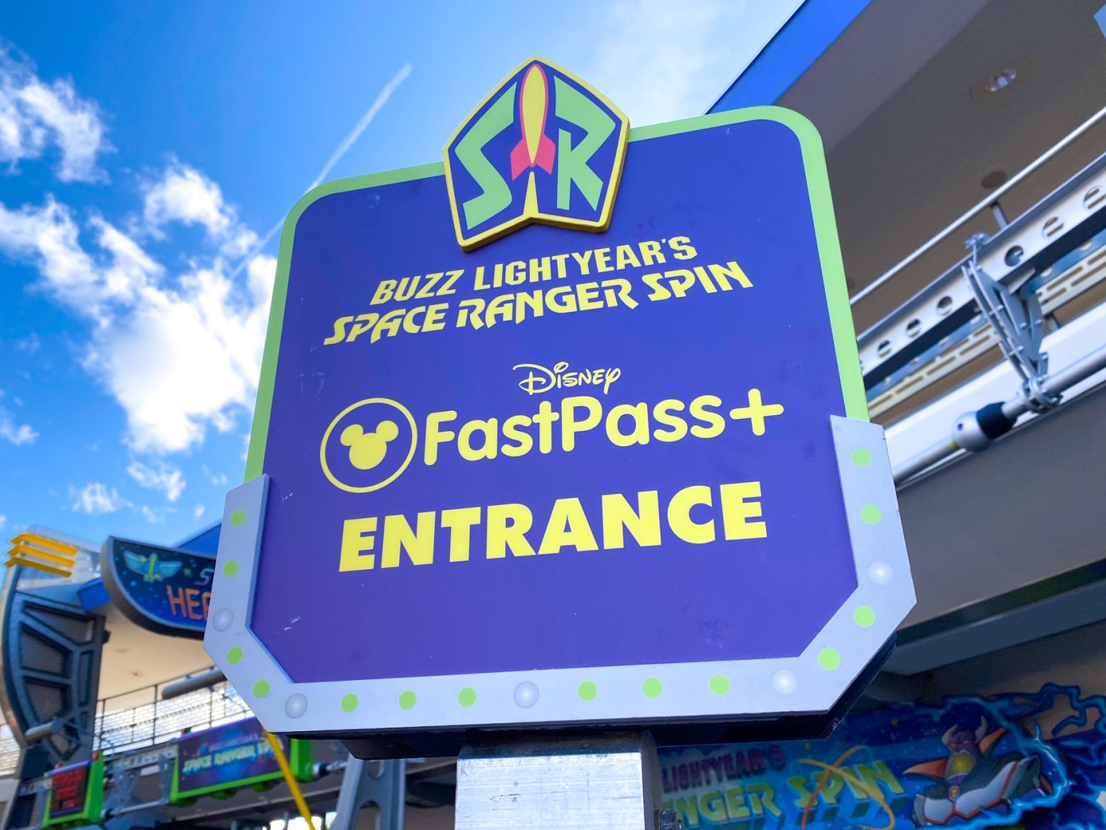 The Disney rider switch Fastpass + entrance buzz lightyear ride