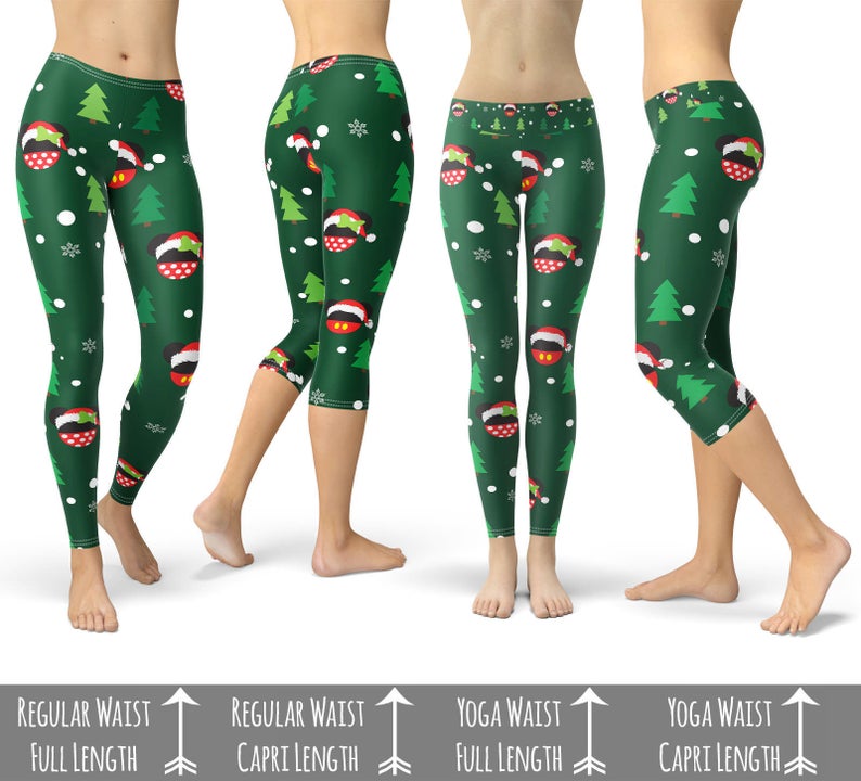 Mickey Mouse head Disney Christmas Leggings