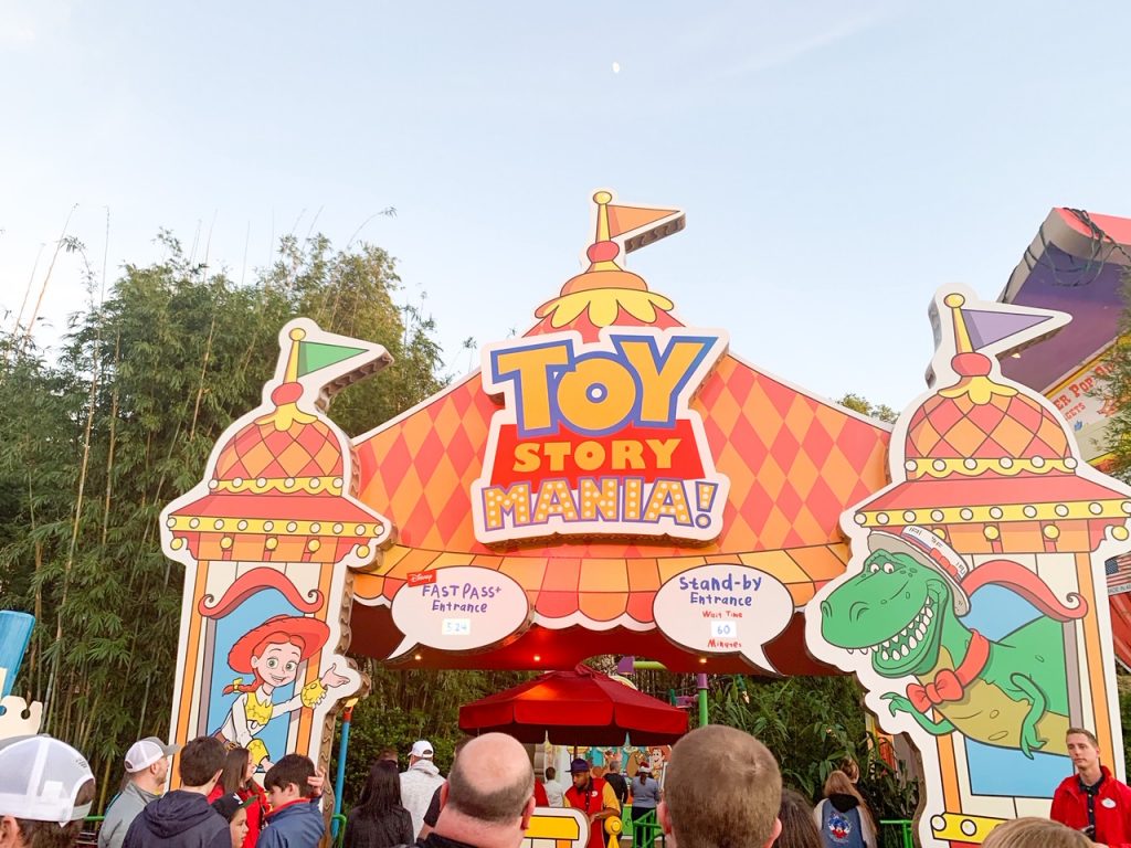 photo of the entrance to Toy Story Mania; a must-do if you have one day in Hollywood Studios