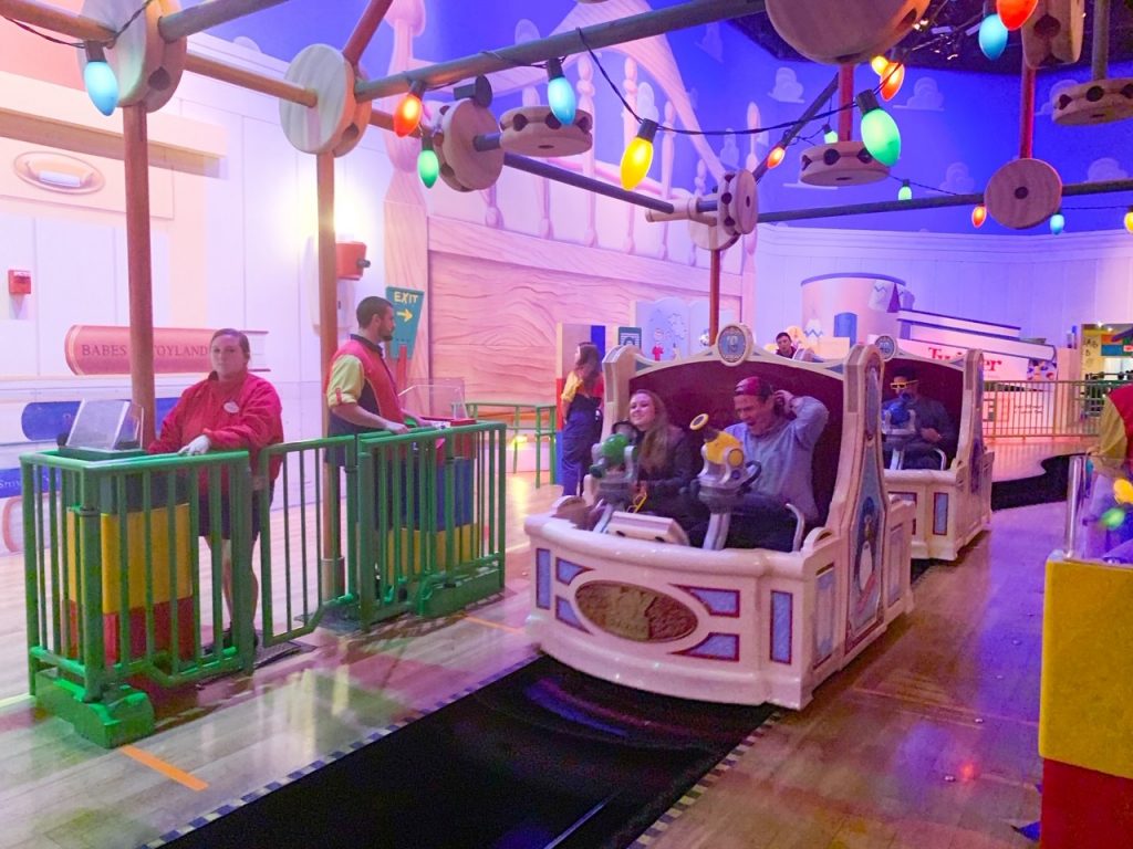 photo of the inside of Toy Story Mania; definitely on our Hollywood Studios itinerary