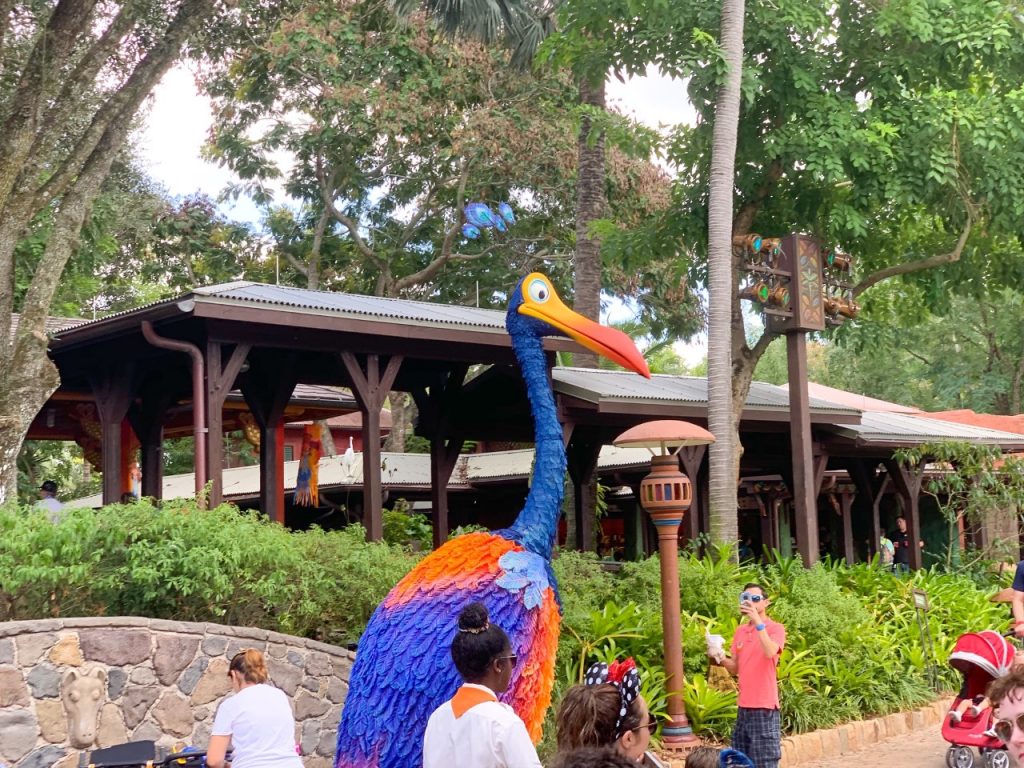 photo of Kevin from Up! Try to see him during your one day in animal kingdom