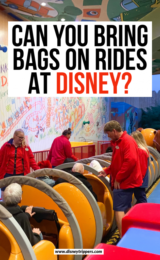 Can You Bring Bags On Rides At Disney World? | tips for planning a trip to Disney | disney travel tips | tips for riding rides at Disney | disney vacation planning tips | how to ride rides at Disney world | disney ride rules #disney