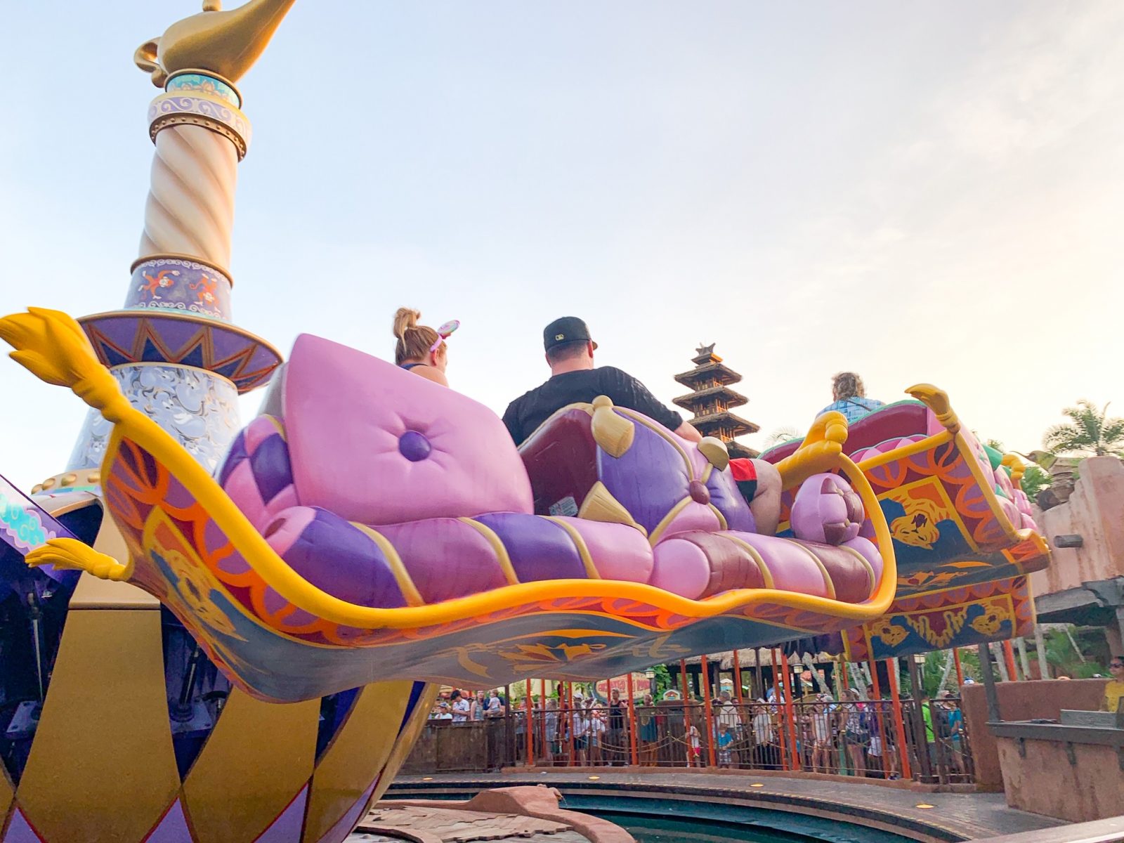 people riding Magic Carpets of Aladdin 