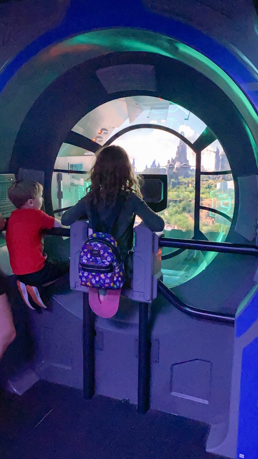 kids looking through a Star Wars portal