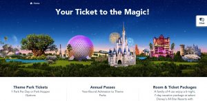 screenshot of WDW site