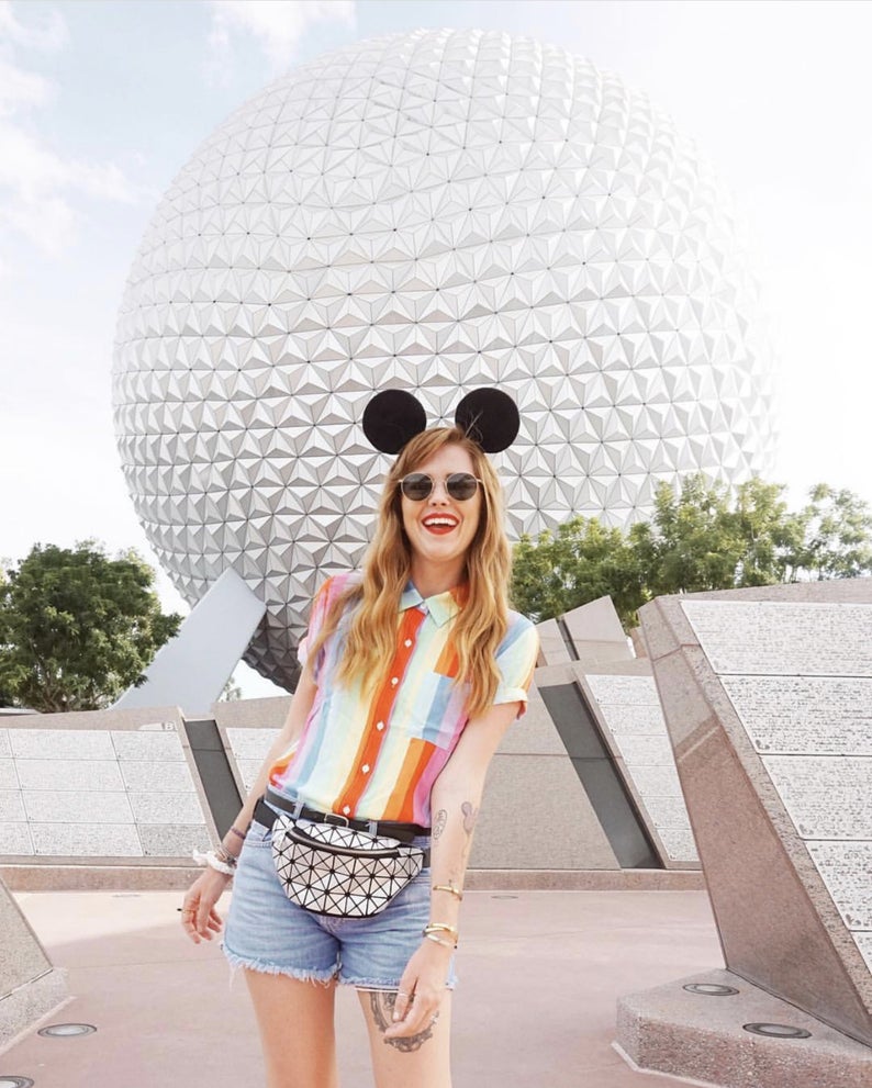 Girl wearing Disney Fanny Pack