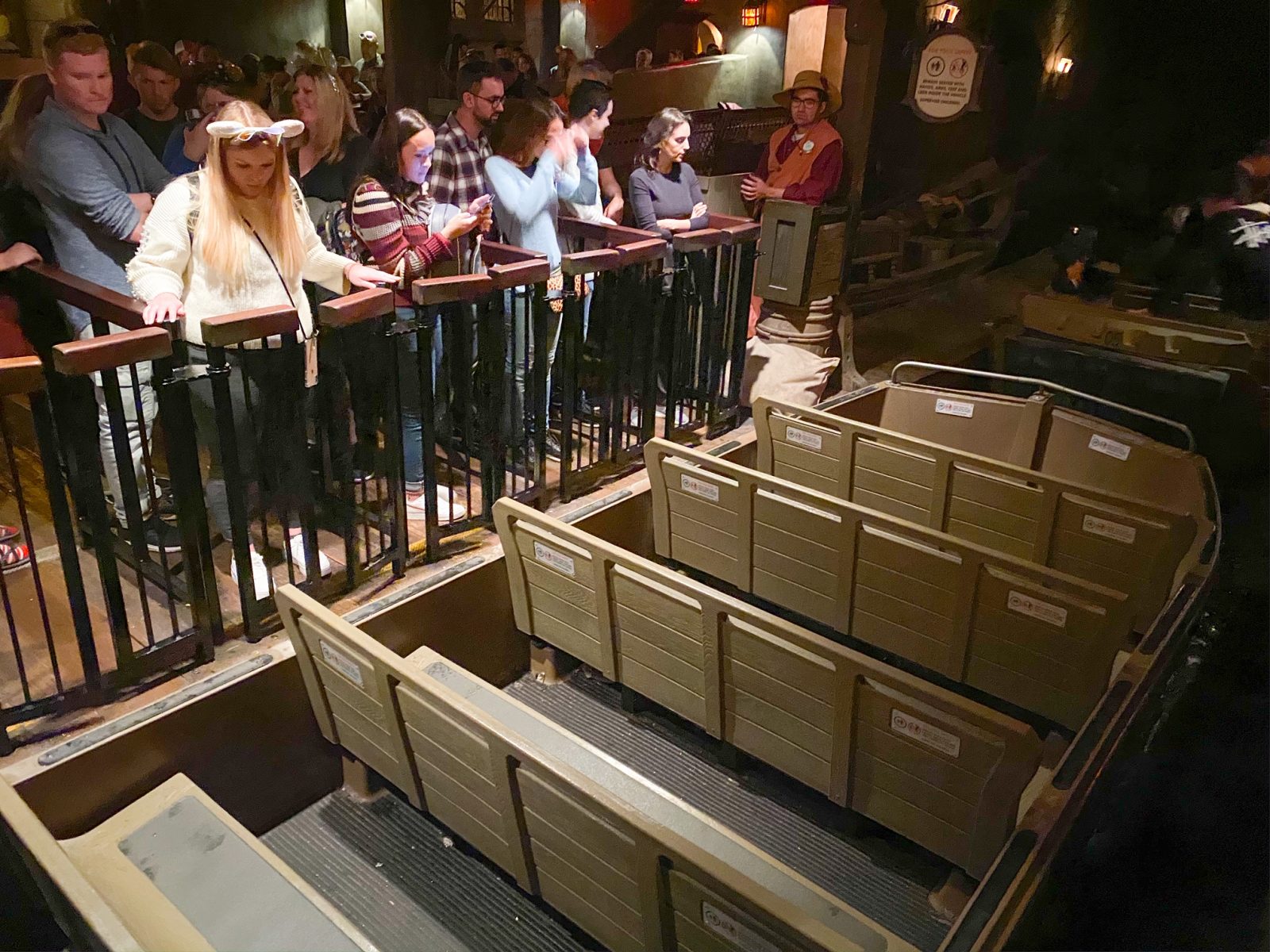 guests waiting to enter the boat on pirates of the Caribbean