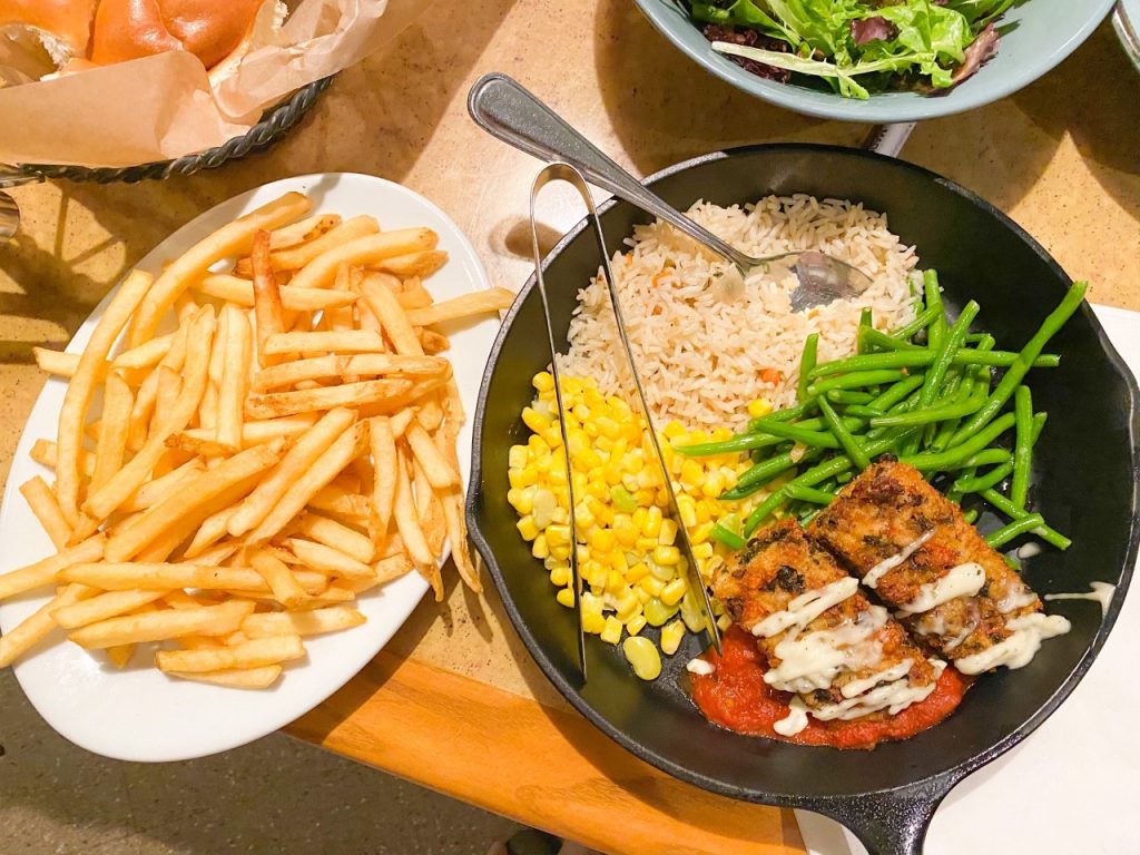 photo of food at Garden Grill, which could be on your Epcot itinerary