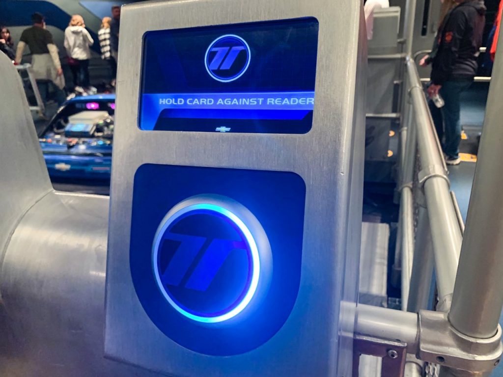 photo showing the fastpass tap in point in a ride at Epcot