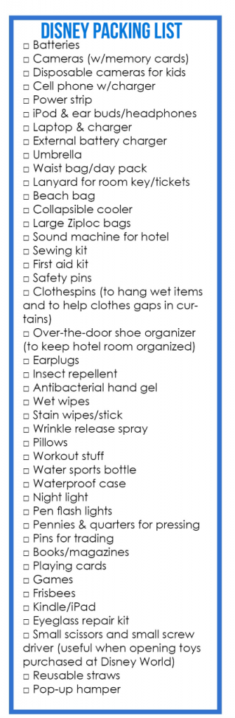 the ultimate disney packing list free checklist disney trippers