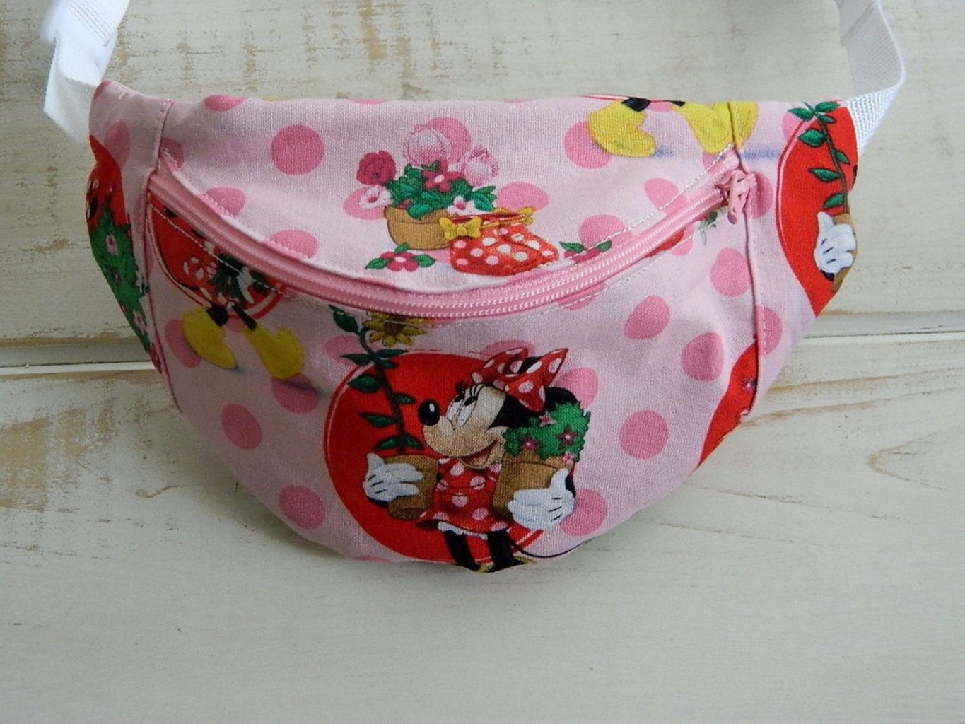 Minnie Mouse Fanny Pack with flowers