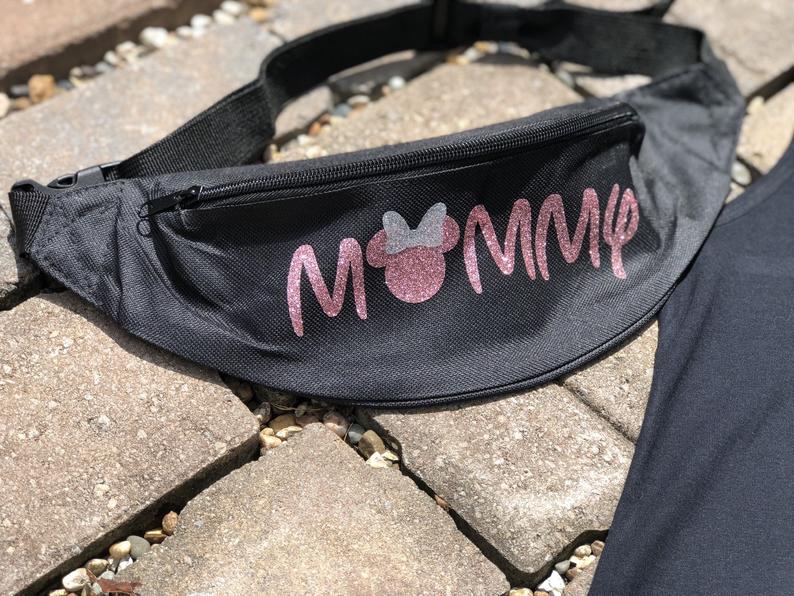 Black Mickey Mouse Designer Fanny Pack and Purse