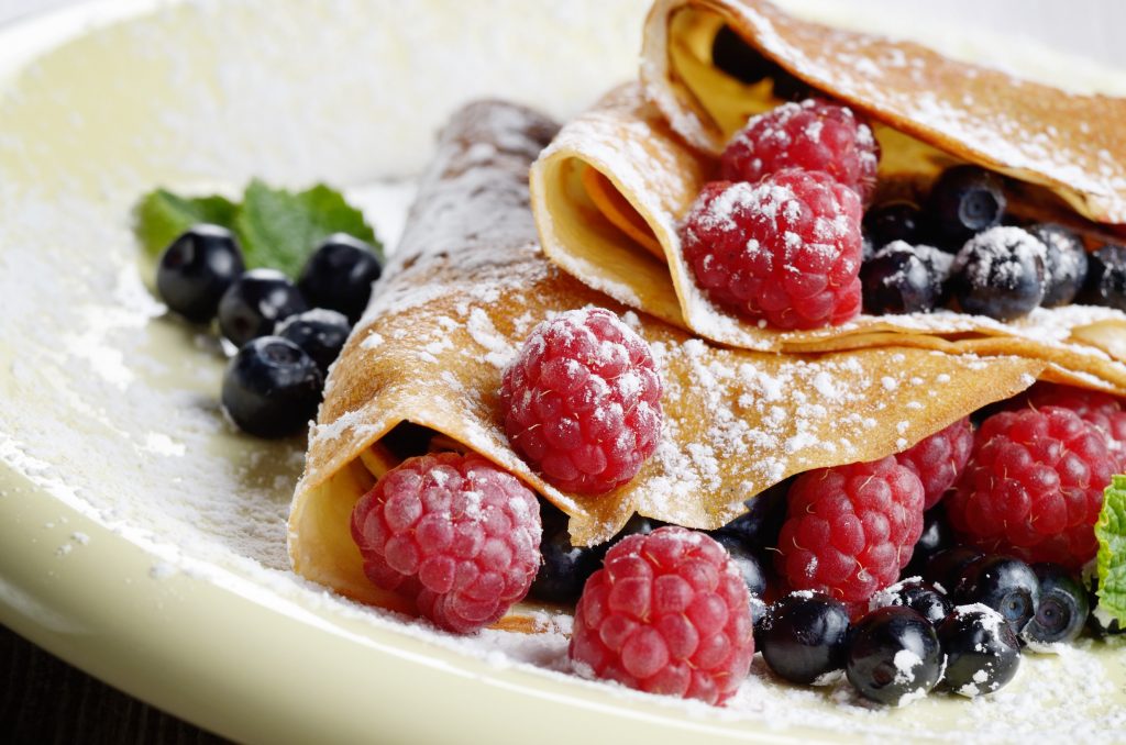breakfast crepes at Amorette’s Patisserie