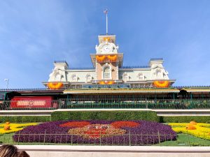 main street station with halloween decorations