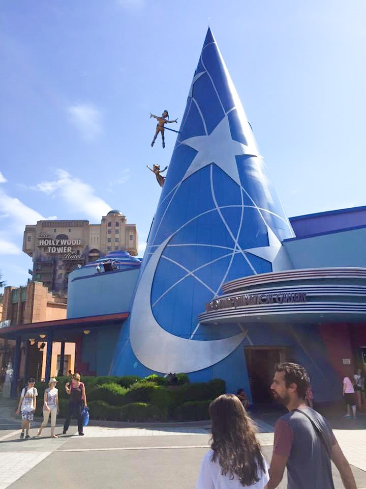 image of the iconic hat with Peter and Wendy flying around it - don't miss the details when visiting Disneyland Paris in a day