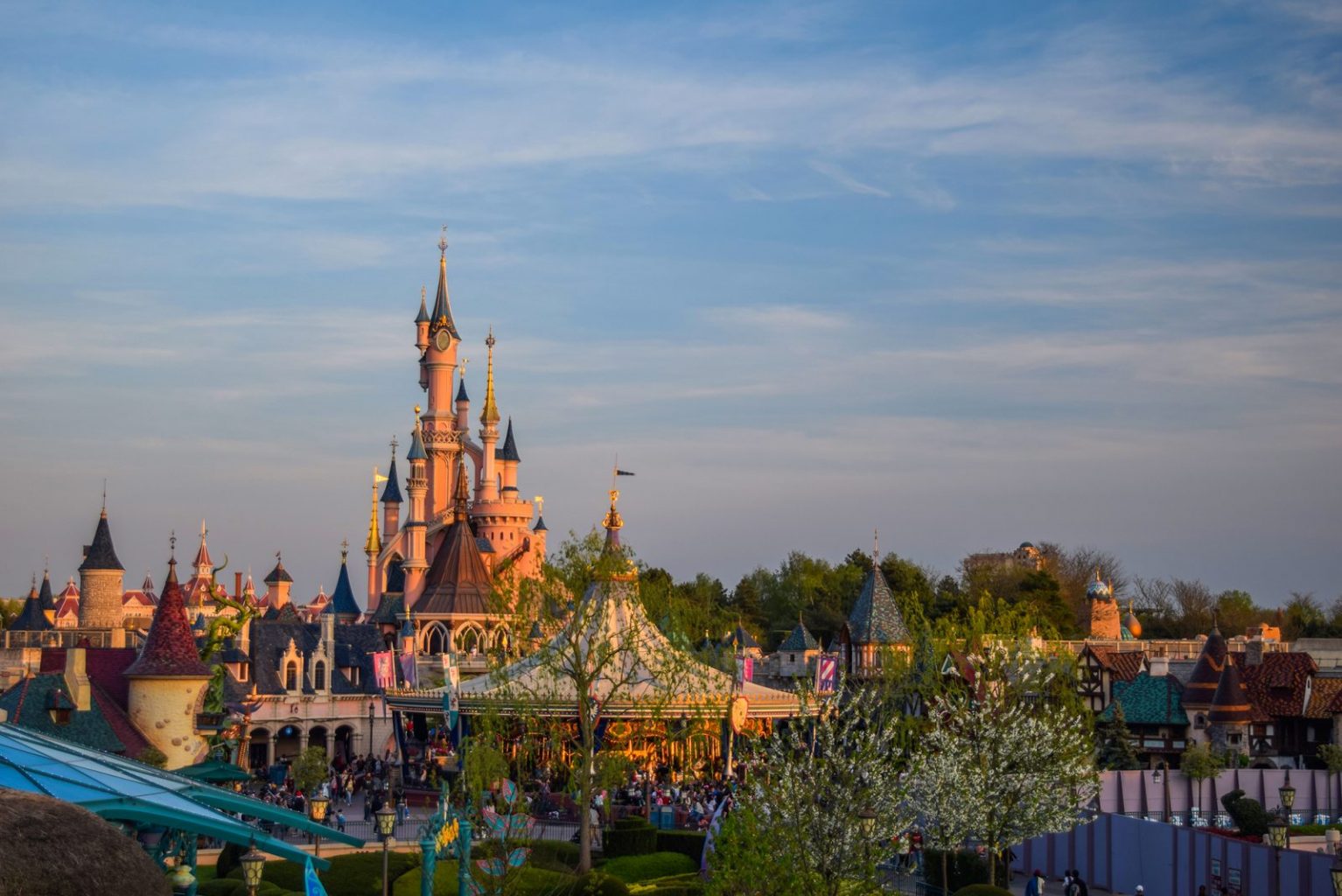 The Disneyland Paris skyline featuring the castle