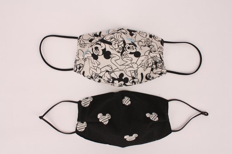 Disney Face Mask - Black and White Mickey Mouse