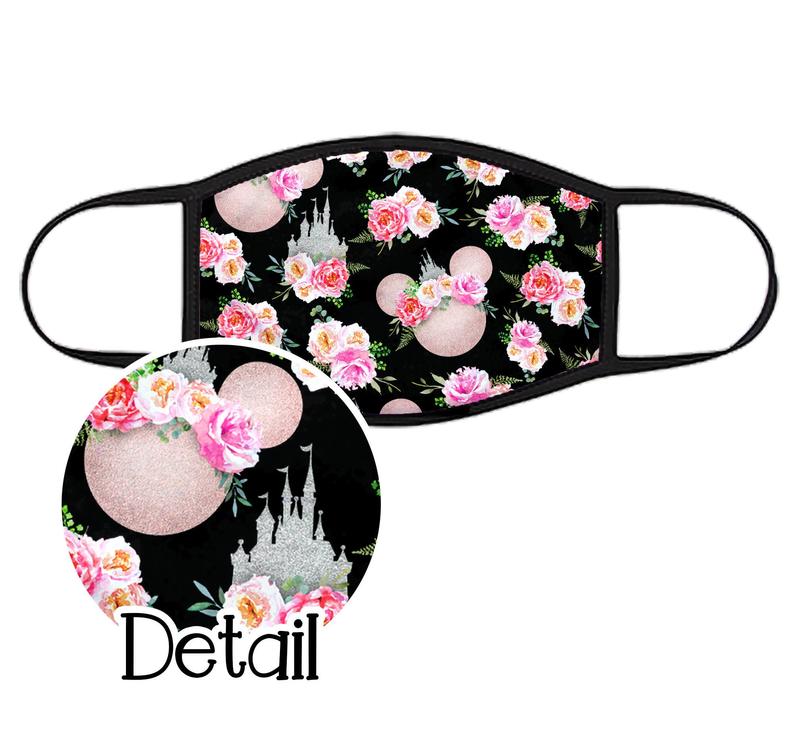 Flower Crown Minnie Disney Face Mask