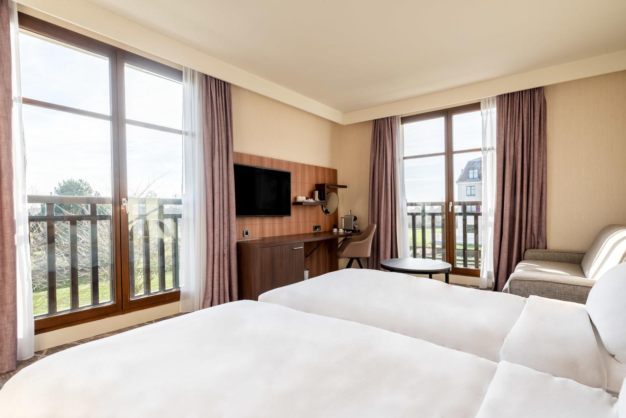 Double room showing the view at Radisson Blu Hotel near Disneyland Paris