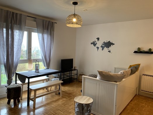 Lounge of a cosy studio stay near Disneyland Paris