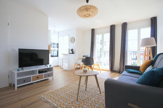 Lounge area inside a Disneyland Paris airbnb