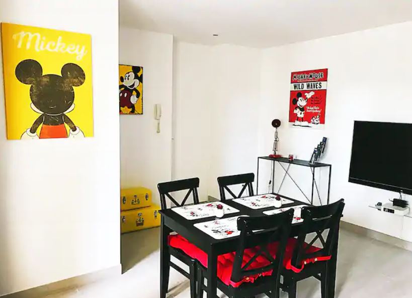 Mickey decorations in a Disneyland Paris Airbnb