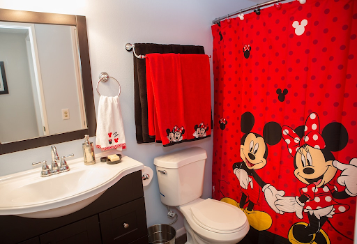 Disney themed bathroom at Storybook Villa