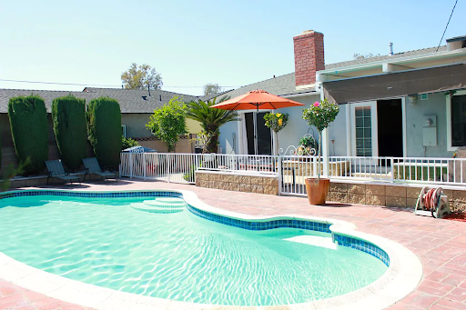 gated pool at the walking distance to disneyland vacation rental