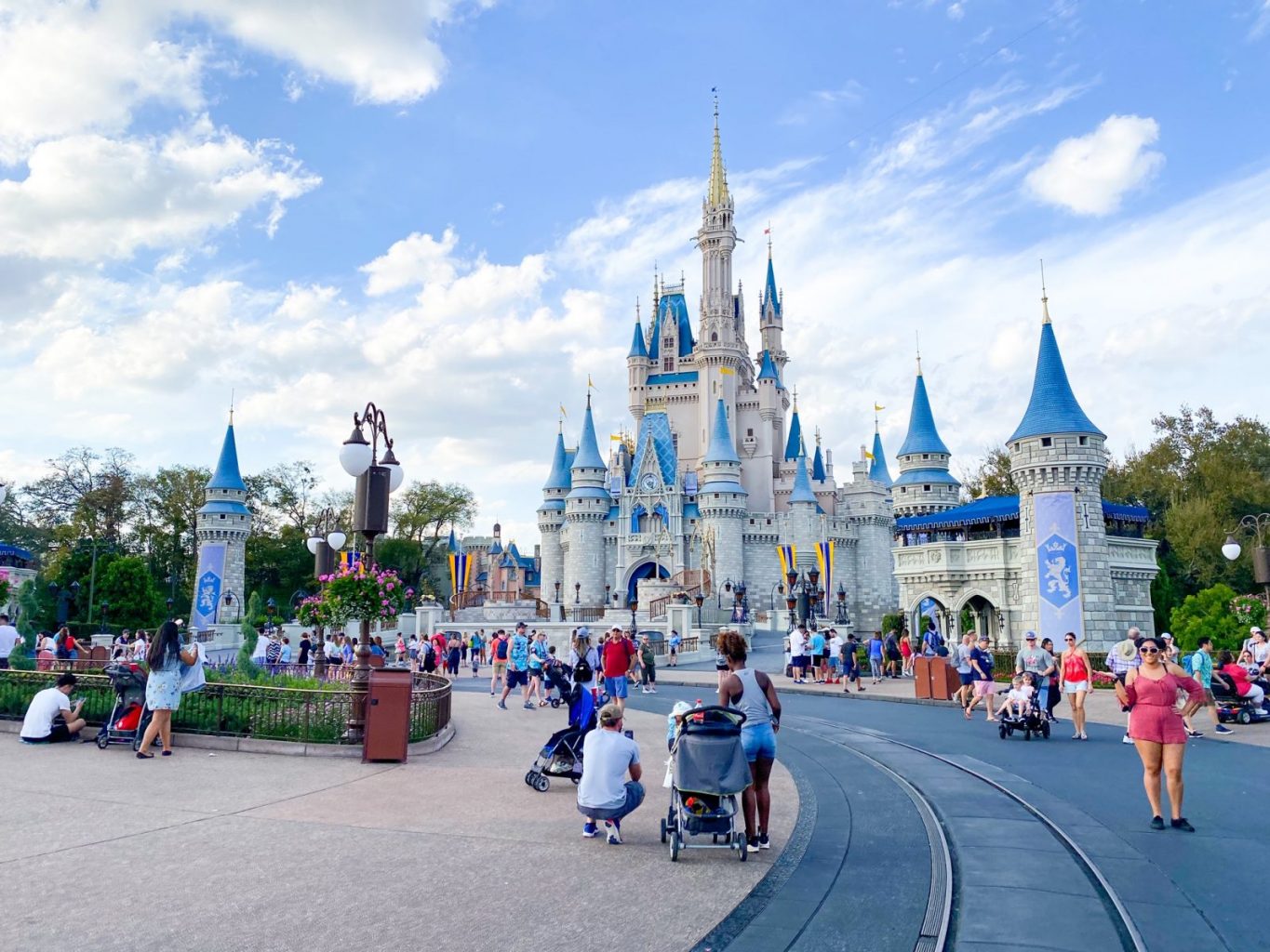 getting sick at disney cinderella's castle upclose