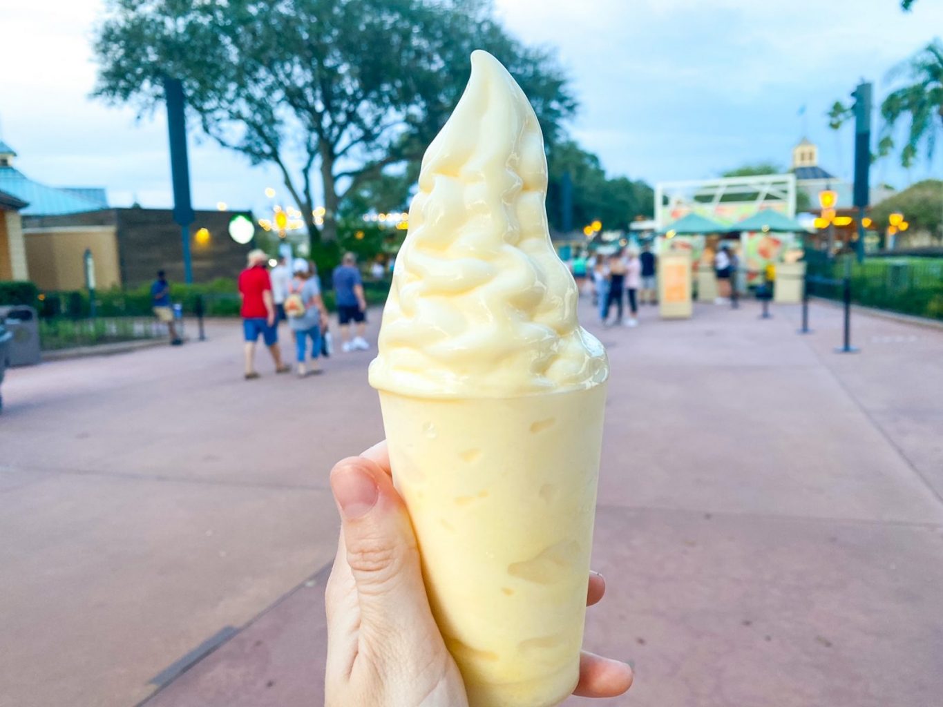 A picture of the classic Dole Whip at Disney - the pineapple dole whip
