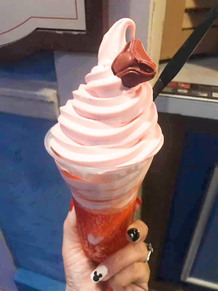 The Raspberry version of the Dole Whip at Disney. This is more zezty than the classic pineapple version