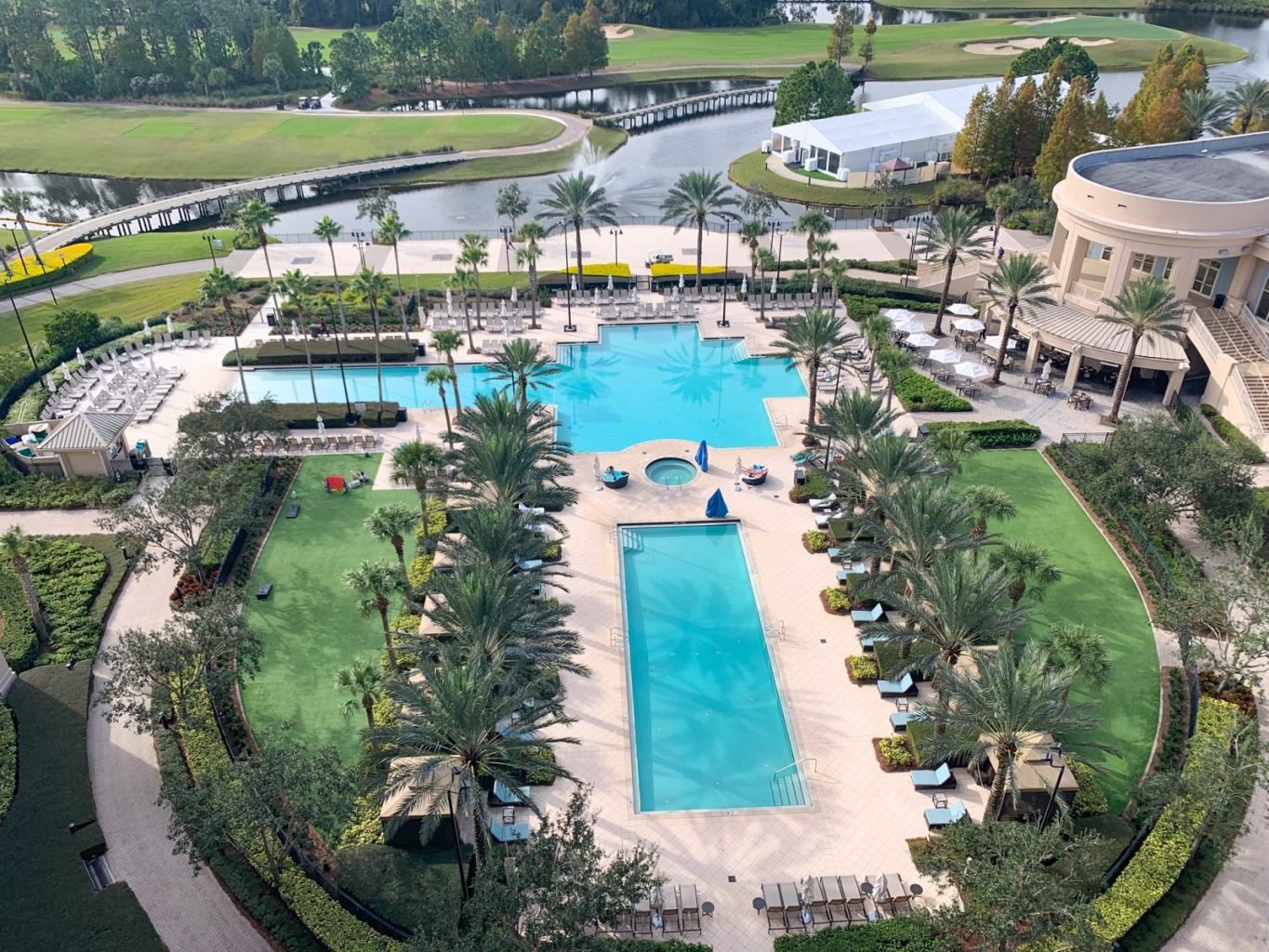 best hotels near Disney World Waldorf astoria pool from above