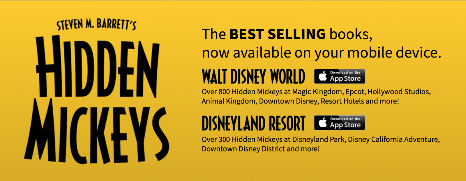screen grab of where to download the hidden mickeys app