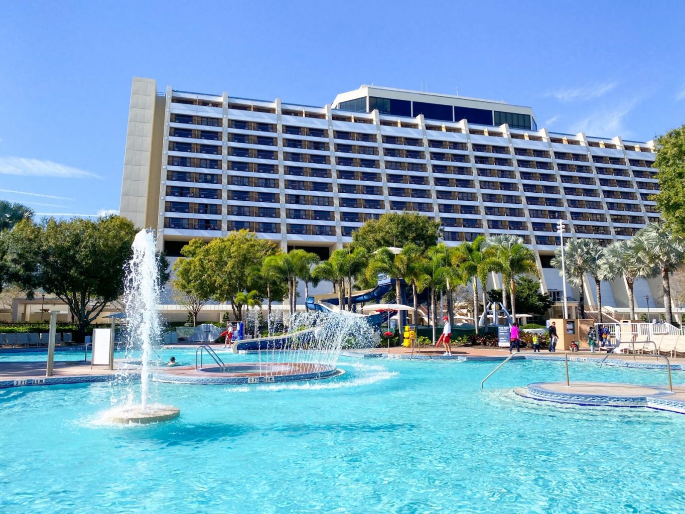 disney arrival day contemporary resort pool