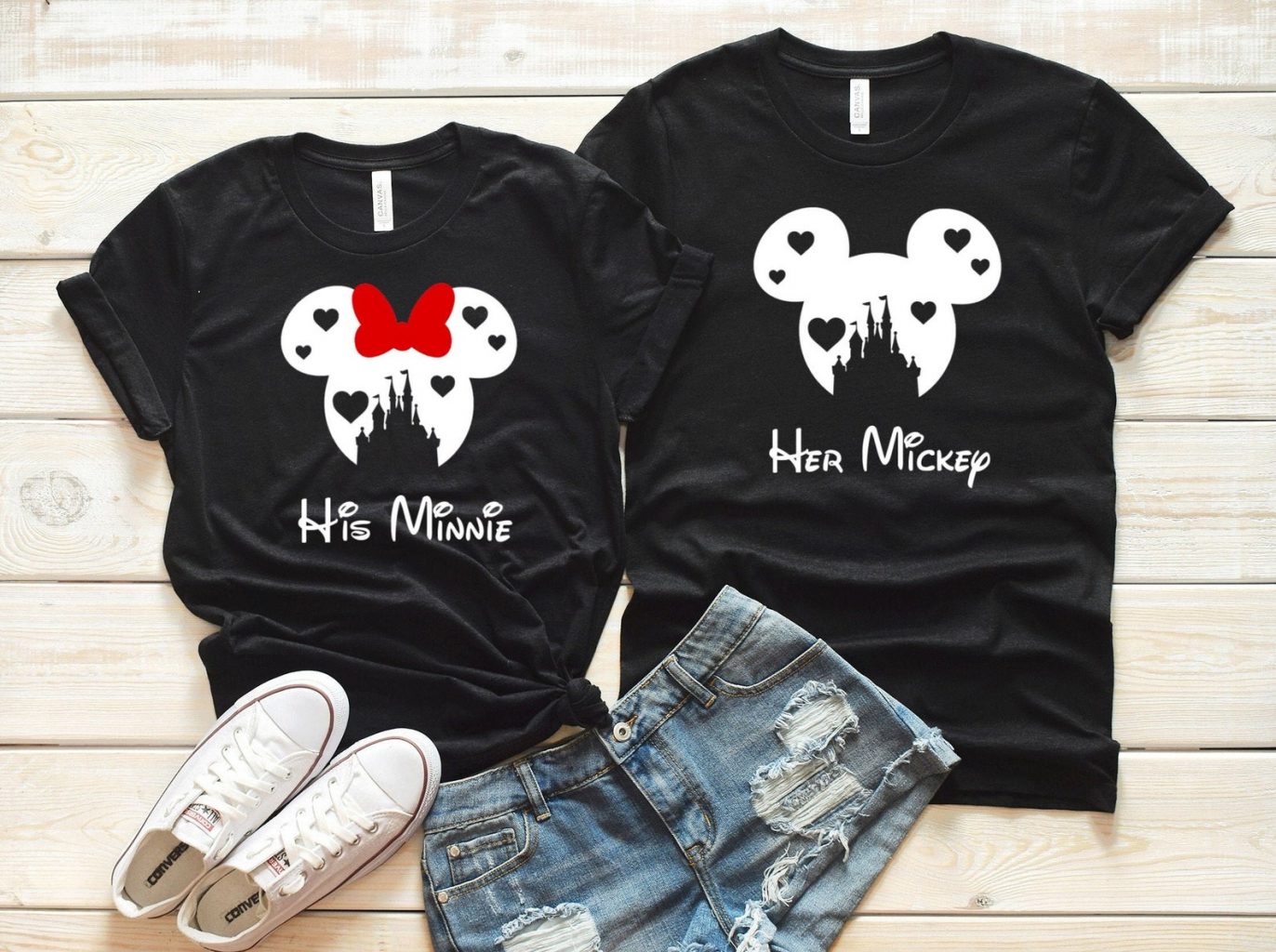 disney couple shirts his Minnie her mickey 