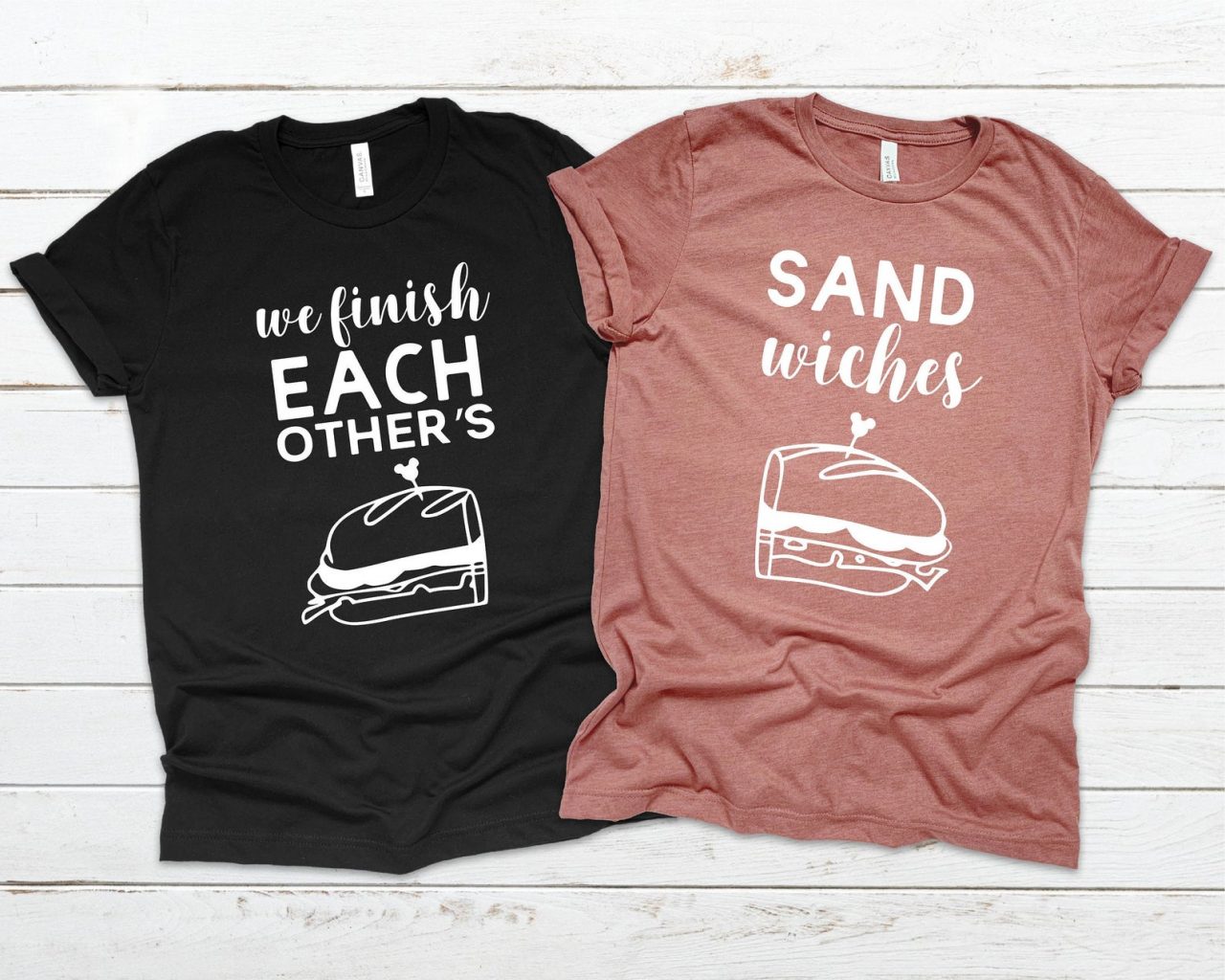 disney couple shirts we finish each others sandwiches frozen Anna and Hans