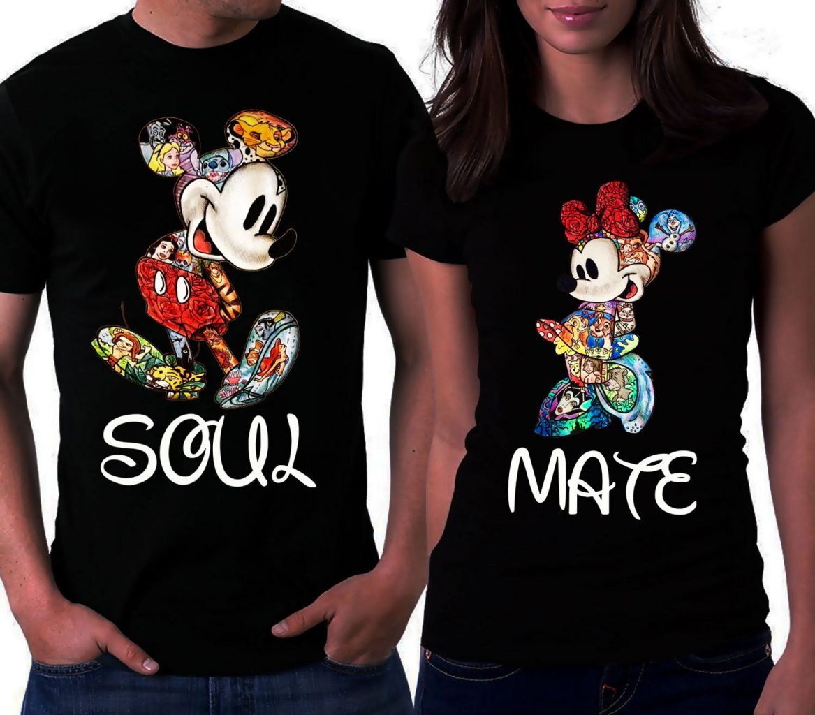 disney character couples shirts